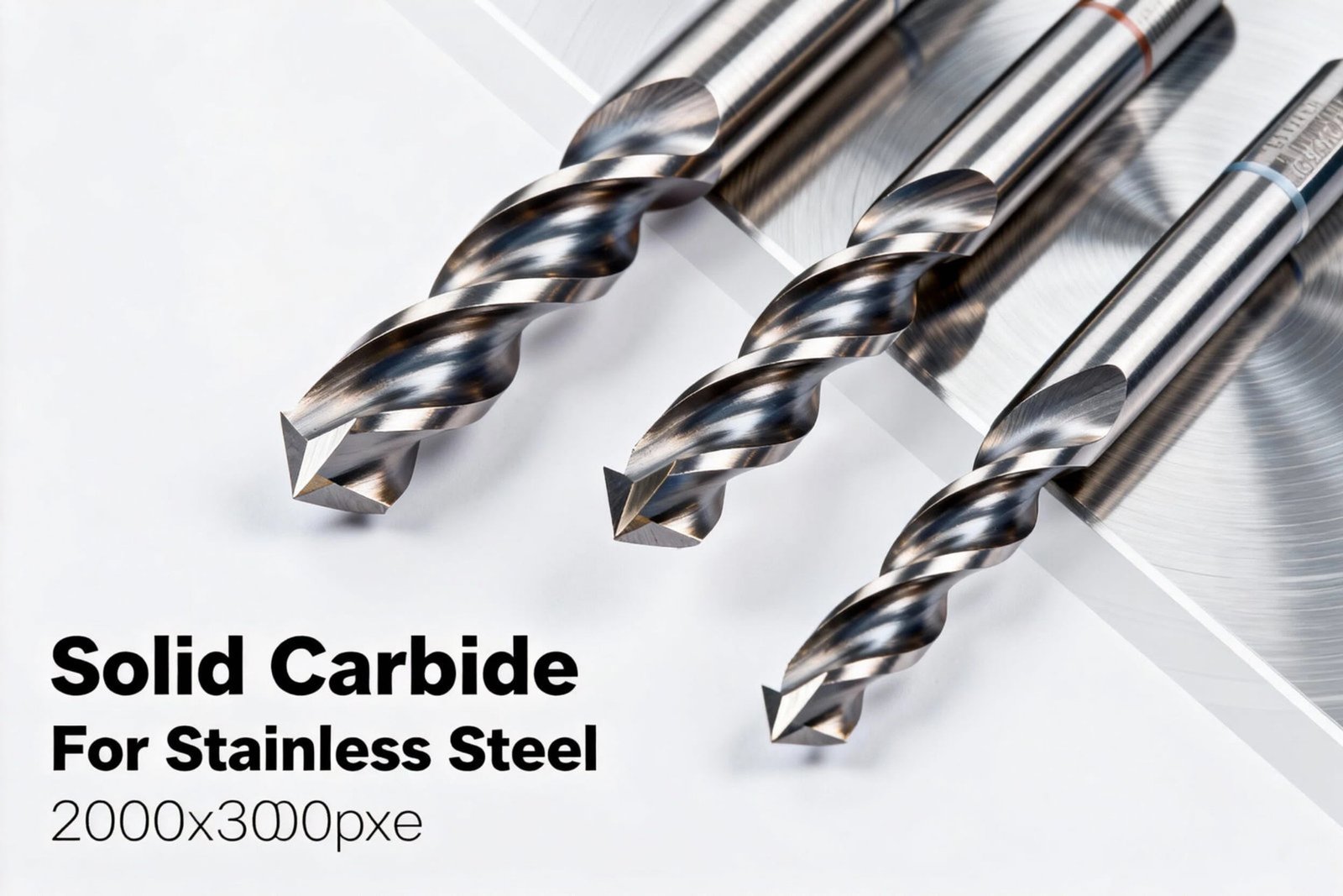 Solid carbide drill bits for stainless steel