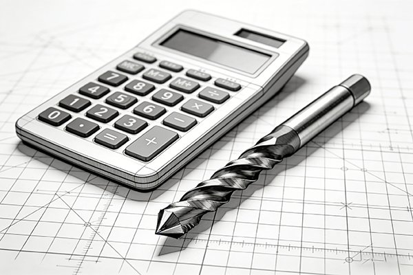 A person with a calculator and a spreadsheet analyzing tool performance data.