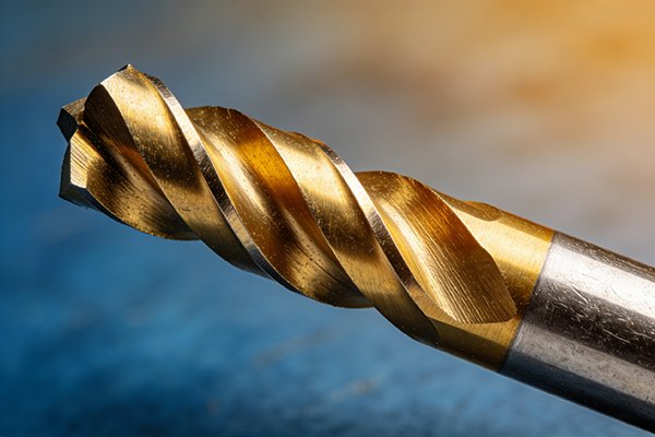 A cobalt drill bit, often with a bronze or gold hue