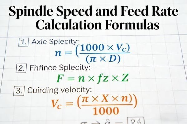 Calculating spindle speed and feed rate formula