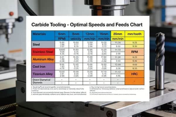 Optimal carbide tooling speeds and feeds chart