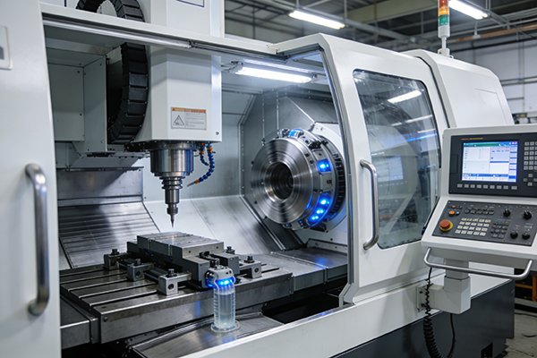 A modern, high-speed CNC machining center